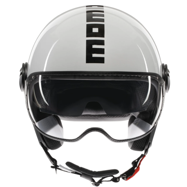 CASCO JET MOMO DESIGN FGTR EVO E2206 - BIANCO QUARZO/NERO - immagine 2