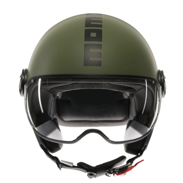 CASCO JET MOMO DESIGN FGTR CLASSIC E2206 - MATT VERDE MILITARE/NERO - immagine 2