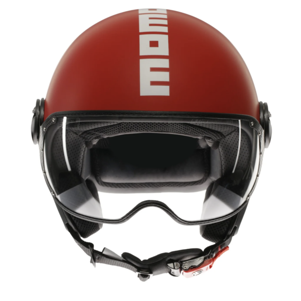 CASCO JET MOMO DESIGN FGTR CLASSIC E2206 - MATT RED / WHITE - immagine 3