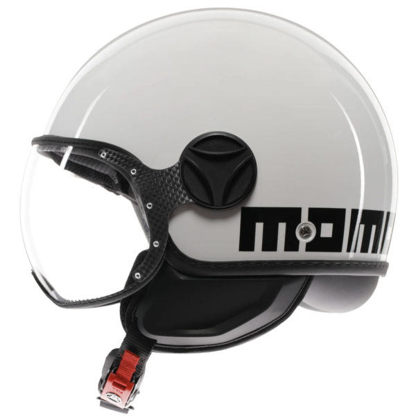 CASCO JET MOMO DESIGN FGTR CLASSIC E2206 - BIANCO/NERO - immagine 3