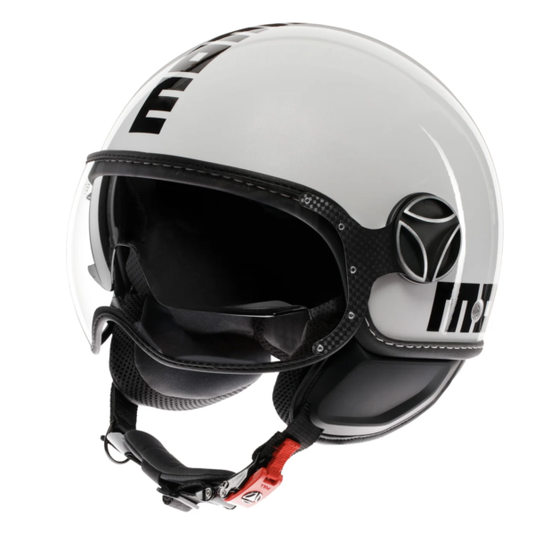 CASCO JET MOMO DESIGN FGTR EVO E2206 - BIANCO QUARZO/NERO - immagine 4