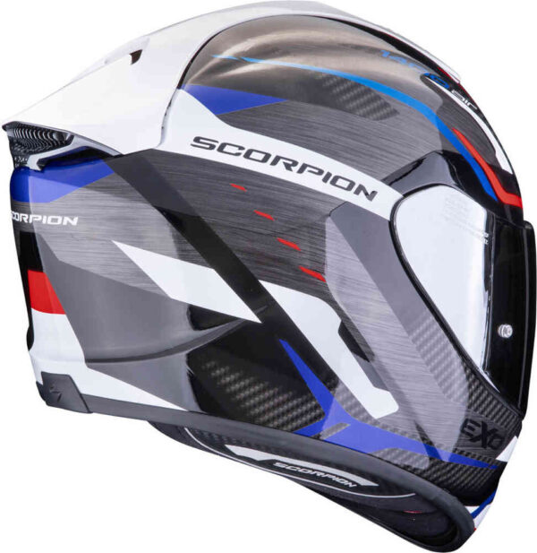 CASCO SCORPION EXO 1400 EVO 2 AIR ACCORD BIANCO ROSSO BLU - immagine 3