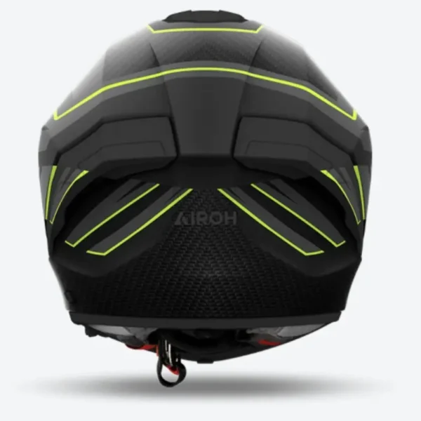 CASCO INTEGRALE IN FIBRA AIROH MATRYX SENTINEL NERO GRIGIO GIALLO opaco - immagine 3