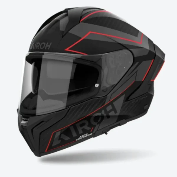 CASCO INTEGRALE IN FIBRA AIROH MATRYX SENTINEL ROSSO OPACO