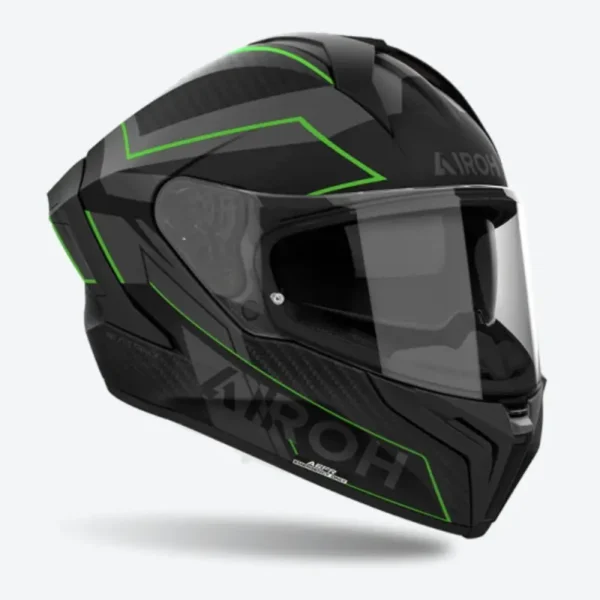 CASCO INTEGRALE IN FIBRA AIROH MATRYX SENTINEL VERDE OPACO - immagine 2