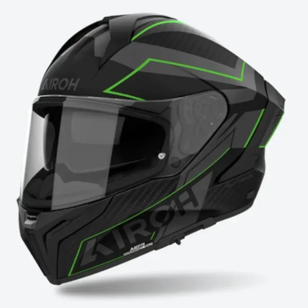 CASCO INTEGRALE IN FIBRA AIROH MATRYX SENTINEL VERDE OPACO