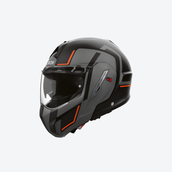 CASCO MODULARE AIROH MATHISSE II GENIUS GREY MATT - ORANGE - immagine 2